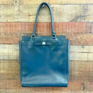 Kate Spade New York Patent Leather Gray Bow Tote